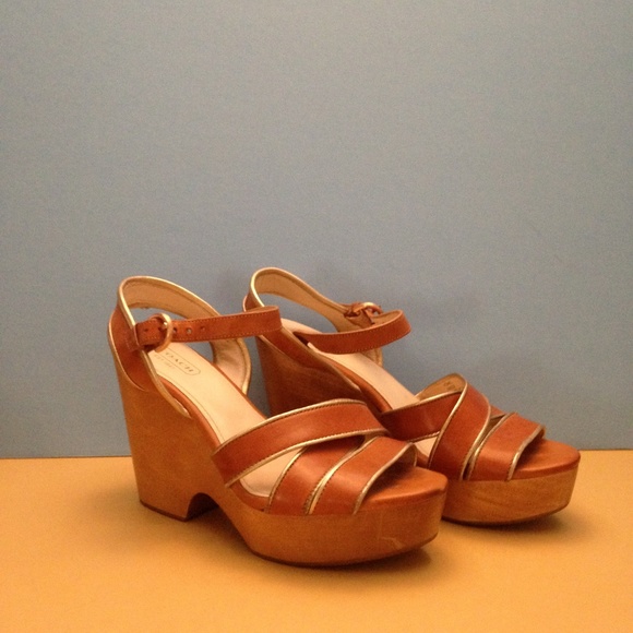 Coach Shoes - COACH WOODEN PLATFORM SANDALS
